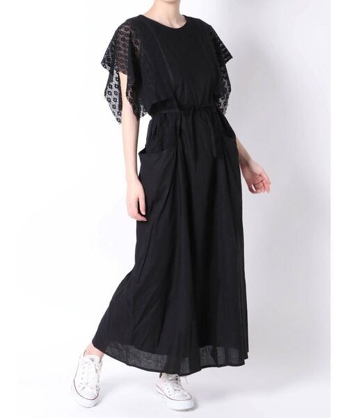 merry jenny（メリージェニー）の「スクエアスリーブレースコンビワンピース（ワンピース・レディース・ブラック/オフホワイト/アイボリー・FREE）」の17枚目の写真