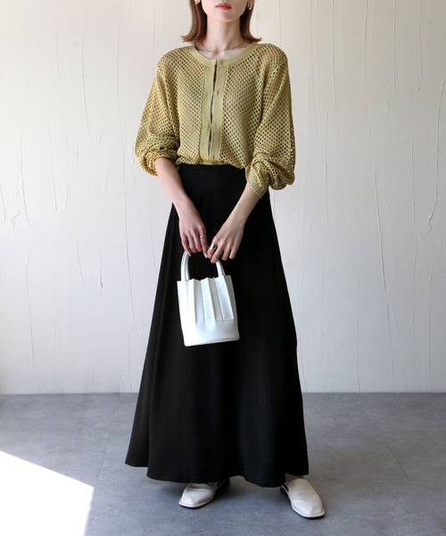 Chillfar（チルファー）の「サテンAラインスカート（スカート・レディース・ブラック/ベージュ/ミント・MEDIUM/LARGE）」の8枚目の写真