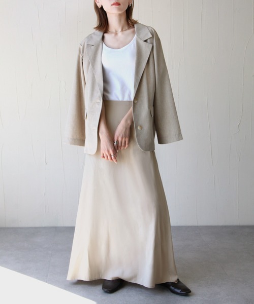 Chillfar（チルファー）の「サテンAラインスカート（スカート・レディース・ブラック/ベージュ/ミント・MEDIUM/LARGE）」の10枚目の写真