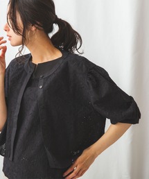 NARACAMICIE | コットンエンブロイダリードロップショルダー七分袖(シャツ/ブラウス)