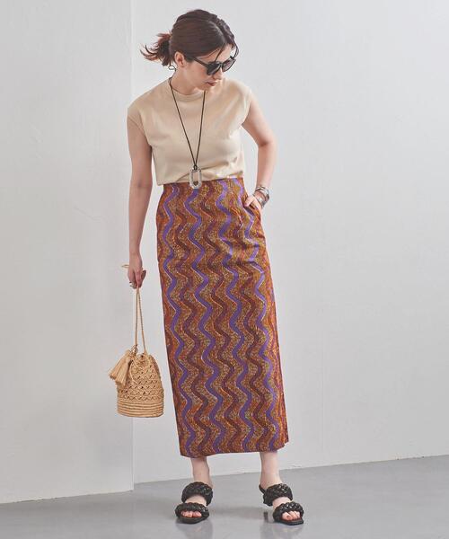 UNITED ARROWS（ユナイテッドアローズ）の「UBC ミニハイネック フレンチスリーブニット◆（ニット/セーター・レディース・ダークブラウン/ベージュ/ネイビー・FREE）」の6枚目の写真