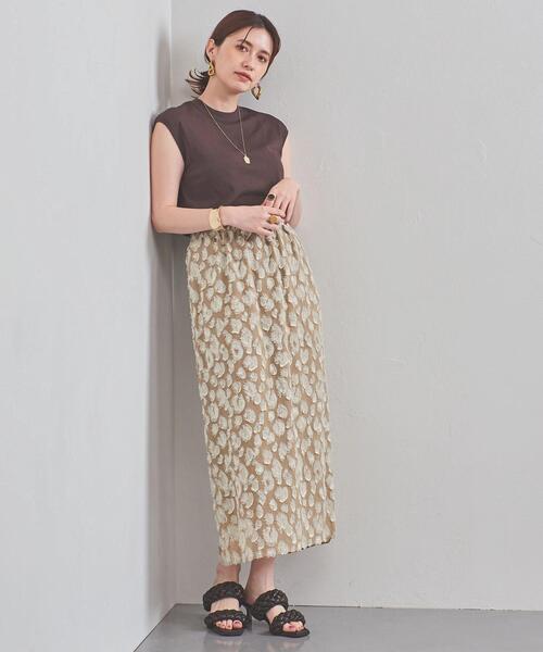 UNITED ARROWS（ユナイテッドアローズ）の「UBC ミニハイネック フレンチスリーブニット◆（ニット/セーター・レディース・ダークブラウン/ベージュ/ネイビー・FREE）」の11枚目の写真