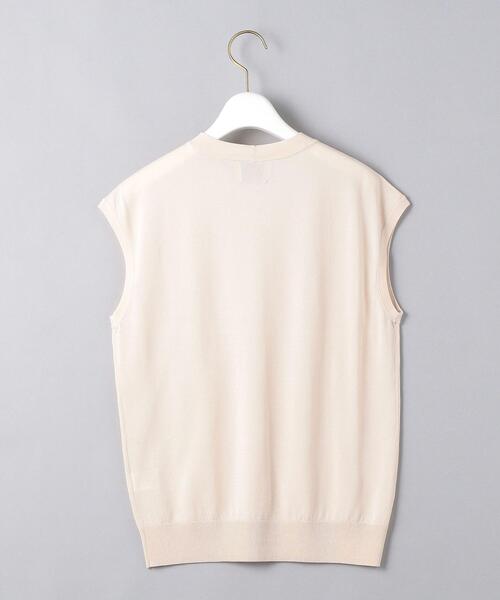 UNITED ARROWS（ユナイテッドアローズ）の「UBC ミニハイネック フレンチスリーブニット◆（ニット/セーター・レディース・ダークブラウン/ベージュ/ネイビー・FREE）」の12枚目の写真