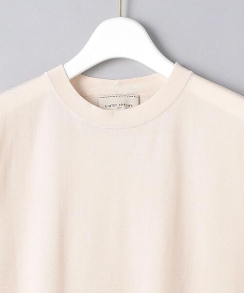 UNITED ARROWS（ユナイテッドアローズ）の「UBC ミニハイネック フレンチスリーブニット◆（ニット/セーター・レディース・ダークブラウン/ベージュ/ネイビー・FREE）」の13枚目の写真