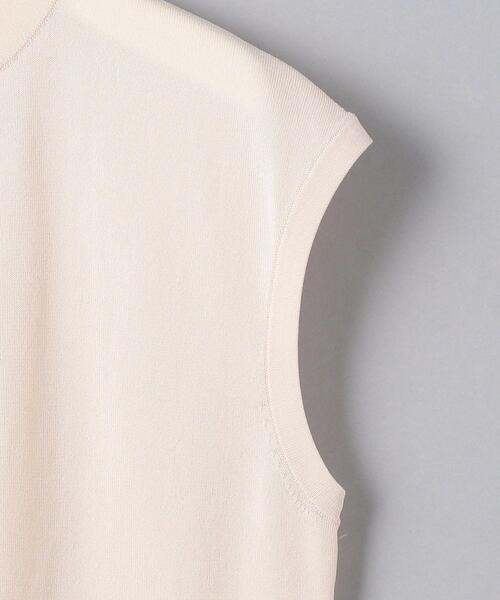 UNITED ARROWS（ユナイテッドアローズ）の「UBC ミニハイネック フレンチスリーブニット◆（ニット/セーター・レディース・ダークブラウン/ベージュ/ネイビー・FREE）」の14枚目の写真