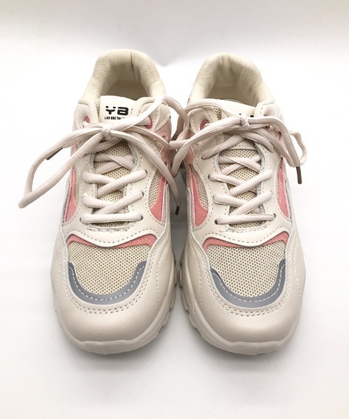 Futier land(フューティアランド)の「カラー配色厚底ダッドスニーカー(スニーカー・レディース・グレー/ピンク/マルチ・35/36/37/38/39/40)」の11枚目の写真