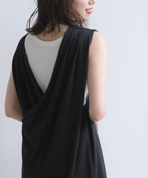 rps（アールピーエス）の「インナーＳＥＴＢＡＣＫレイヤーワンピース（ワンピース・レディース・ブラック/ベージュ/カーキ・M）」の20枚目の写真