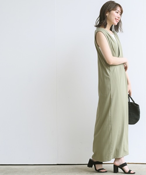 rps（アールピーエス）の「インナーＳＥＴＢＡＣＫレイヤーワンピース（ワンピース・レディース・ブラック/ベージュ/カーキ・M）」の22枚目の写真