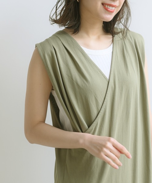 rps（アールピーエス）の「インナーＳＥＴＢＡＣＫレイヤーワンピース（ワンピース・レディース・ブラック/ベージュ/カーキ・M）」の7枚目の写真