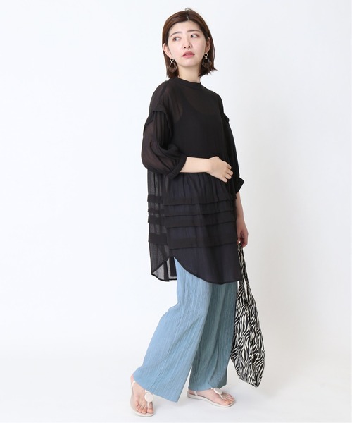 Simplicite（サンプリシテ）の「ワッシャージャガードカットパンツ◆（デニムパンツ・レディース・ベージュ/グレー/ブルー系その他・FREE）」の22枚目の写真