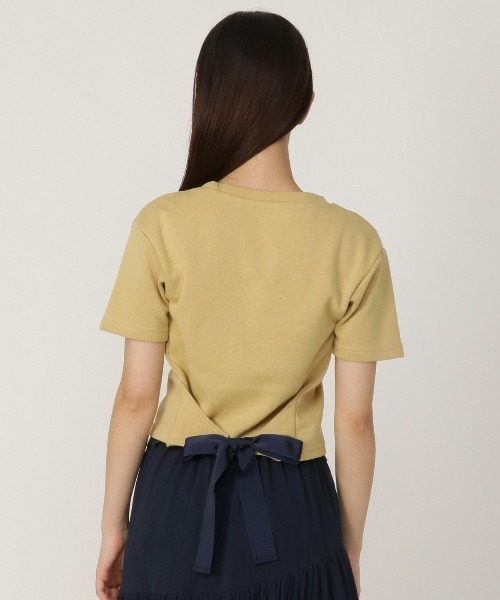 REDYAZEL（レディアゼル）の「グログランリボンＴシャツ（Tシャツ/カットソー・レディース・ブラック/オフホワイト/イエロー・FREE）」の14枚目の写真