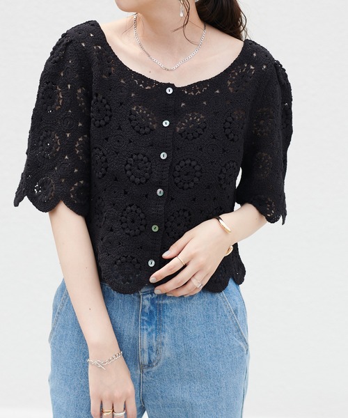 DISCOAT（ディスコート）の「【前後2WAY】カギバリプルオーバー（ニット/セーター・レディース・ホワイト系その他/ブラック/レモンイエロー・FREE）」の13枚目の写真