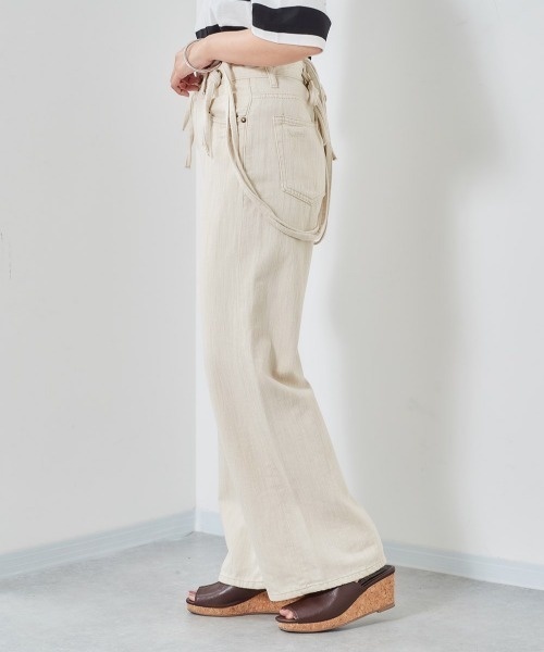 cepo（セポ）の「バックリボンサスペンダーパンツ（デニムパンツ