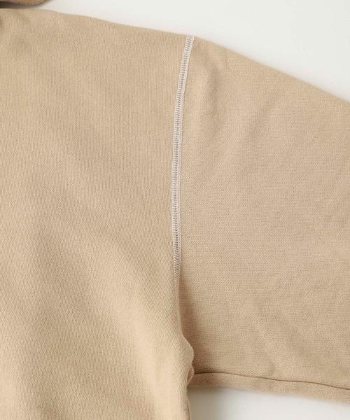 X-girl（エックスガール）の「CURVED LOGO ZIP UP SWEAT HOODIE（パーカー・レディース・アッシュ/ベージュ/チャコール/ライトブルー・S/M）」の13枚目の写真