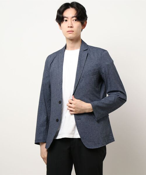 ABAHOUSE GRAY(アバハウスグレイ)の「【セットアップ対応】ストレッチ ドビー テフロン ジャケット(テーラードジャケット・メンズ・ブルー系その他2/グレー系その他2/ネイビー・46/50/48)」の3枚目の写真