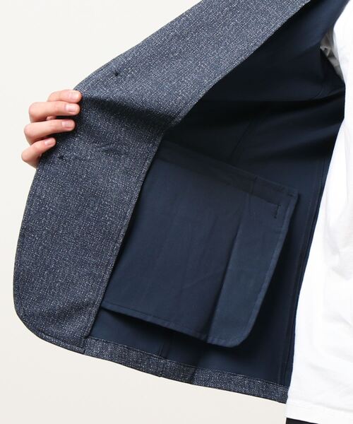 ABAHOUSE GRAY(アバハウスグレイ)の「【セットアップ対応】ストレッチ ドビー テフロン ジャケット(テーラードジャケット・メンズ・ブルー系その他2/グレー系その他2/ネイビー・46/50/48)」の4枚目の写真