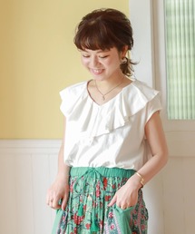 studio CLIP | 【低身長向けアイテム/WEB限定】ラッフル襟プルオーバー(Tシャツ/カットソー)