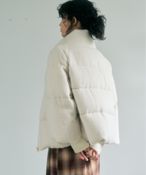 ANAYI（アナイ）の「アルパカシャギーダウンコート（その他アウター・レディース・ネイビー/アイボリー・38/36）」の5枚目の写真