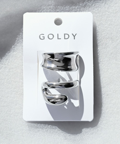 GOLDY(ゴールディ)の「ワイド & ダブル ライン メタル セット ヘアカフ(ヘアゴム・レディース・シルバー/ゴールド/シルバー系その他/ゴールド系その他・FREE)」の12枚目の写真