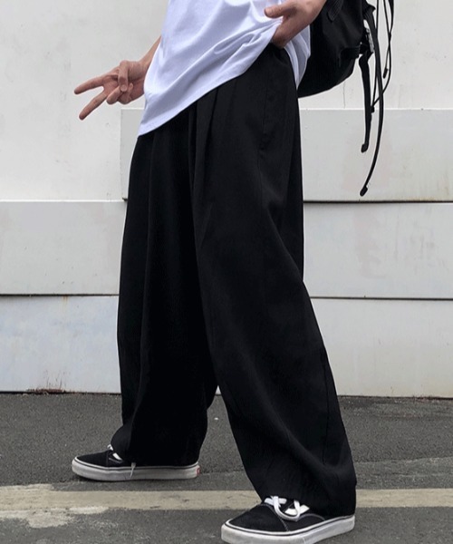 KOR(ケーオーアール)の「ウエストゴム スーパーワイドイージーパンツ(その他パンツ・メンズ・ブラック・M/L/XL)」の14枚目の写真