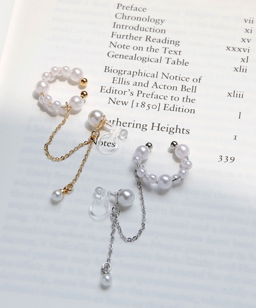 colleca la(コレカラ)の「パールイヤカフ×パール樹脂イヤリング(イヤーカフ・レディース・シルバー/ゴールド・フリ-)」の9枚目の写真