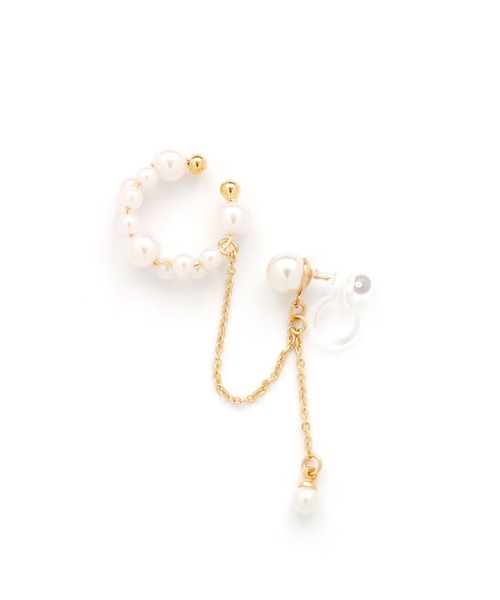 colleca la(コレカラ)の「パールイヤカフ×パール樹脂イヤリング(イヤーカフ・レディース・シルバー/ゴールド・フリ-)」の8枚目の写真