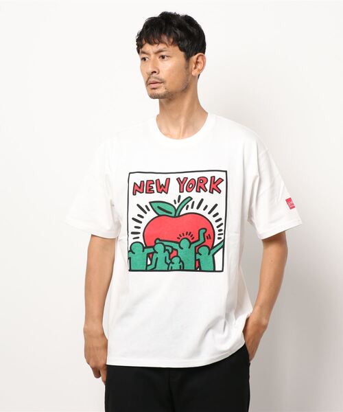 Manhattan Portage（マンハッタンポーテージ）の「Short Sleeve Print T-Shirt Keith Haring（Tシャツ/カットソー・メンズ・ホワイト・SMALL/MEDIUM/LARGE/X-LARGE）」の3枚目の写真