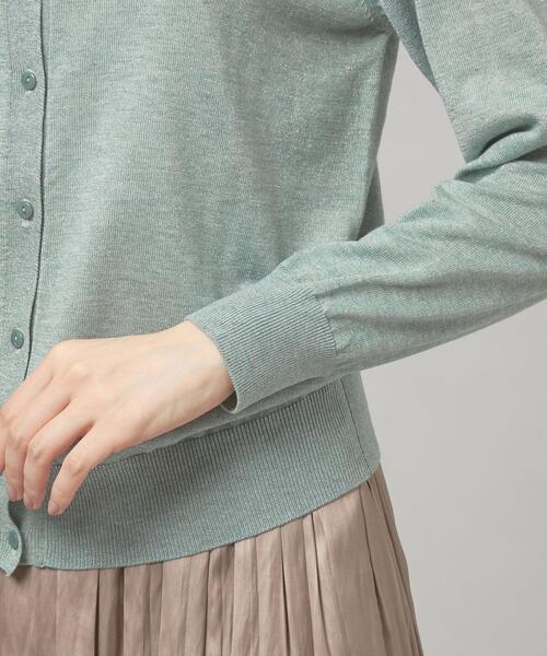 closet story（クローゼットストーリー）の「＜closet story（クローゼットストーリー）＞ラメ クルーネック カーディガン -ウォッシャブル-（カーディガン/ボレロ・レディース・ネイビー/ライム/イエロー・FREE）」の10枚目の写真