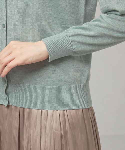 closet story（クローゼットストーリー）の「＜closet story（クローゼットストーリー）＞ラメ クルーネック カーディガン -ウォッシャブル-（カーディガン/ボレロ・レディース・ネイビー/ライム/イエロー・FREE）」の15枚目の写真