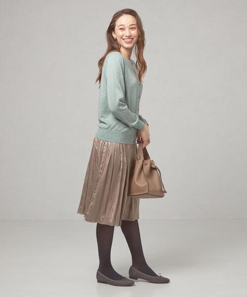 closet story（クローゼットストーリー）の「＜closet story（クローゼットストーリー）＞ラメ クルーネック カーディガン -ウォッシャブル-（カーディガン/ボレロ・レディース・ネイビー/ライム/イエロー・FREE）」の7枚目の写真