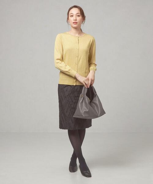 closet story（クローゼットストーリー）の「＜closet story（クローゼットストーリー）＞ラメ クルーネック カーディガン -ウォッシャブル-（カーディガン/ボレロ・レディース・ネイビー/ライム/イエロー・FREE）」の13枚目の写真