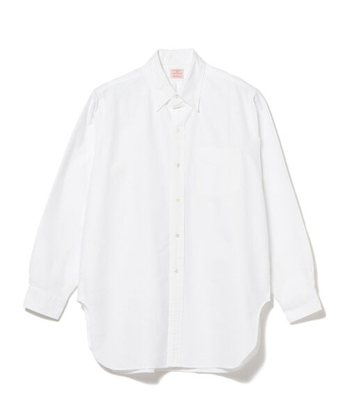 NECESSARY or UNNECESSARY（ネセサリーオアアンネセサリー）の「NNECESSARY or UNNECESSARY / N.O.UN ナウンプレミアムボタンダウンシャツ（シャツ/ブラウス・メンズ・ブルー/ホワイト・MEDIUM）」の3枚目の写真