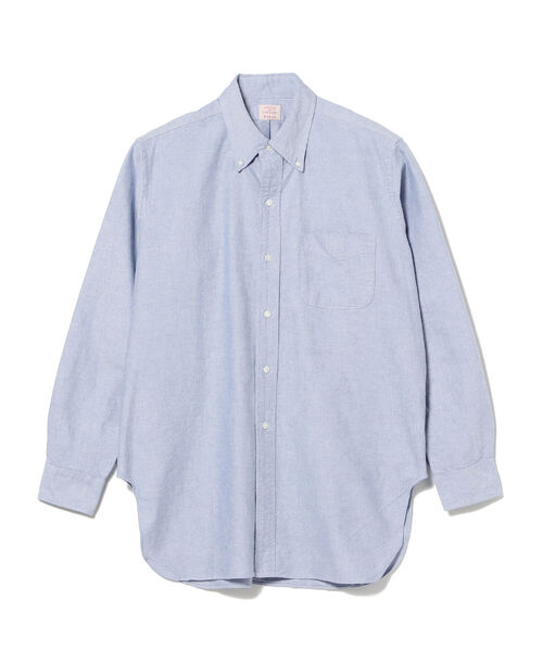 NECESSARY or UNNECESSARY（ネセサリーオアアンネセサリー）の「NNECESSARY or UNNECESSARY / N.O.UN ナウンプレミアムボタンダウンシャツ（シャツ/ブラウス・メンズ・ブルー/ホワイト・MEDIUM）」の5枚目の写真