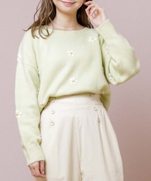 flower | エンブロイダリーフラワーズニット(ニット/セーター)