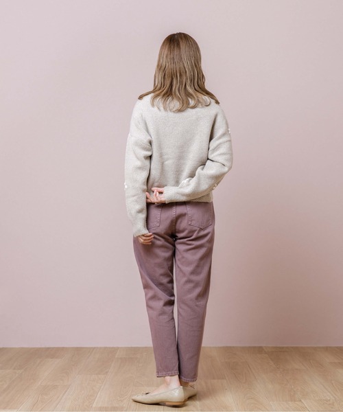 flower（フラワー）の「エンブロイダリーフラワーズニット（ニット/セーター・レディース・ベージュ/イエロー/アイボリー・FREE）」の15枚目の写真