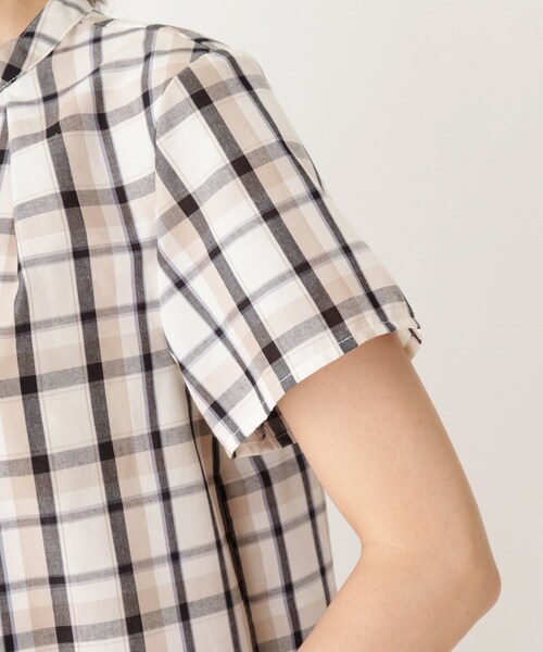 DRESKIP（ドレスキップ）の「◆フロントタックブラウス（シャツ/ブラウス・レディース・ダークブラウン/サンドベージュ/ベージュ系その他2/ネイビー系1・02/03/04）」の9枚目の写真