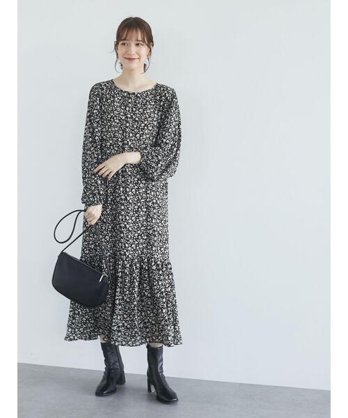 RAY CASSIN FAVORI(レイカズンフェバリ)の「・RAY CASSIN SET2点ツケエリ×フラワーワンピ*(ワンピース・レディース・ブラック/レッド/ネイビー・FREE)」の22枚目の写真