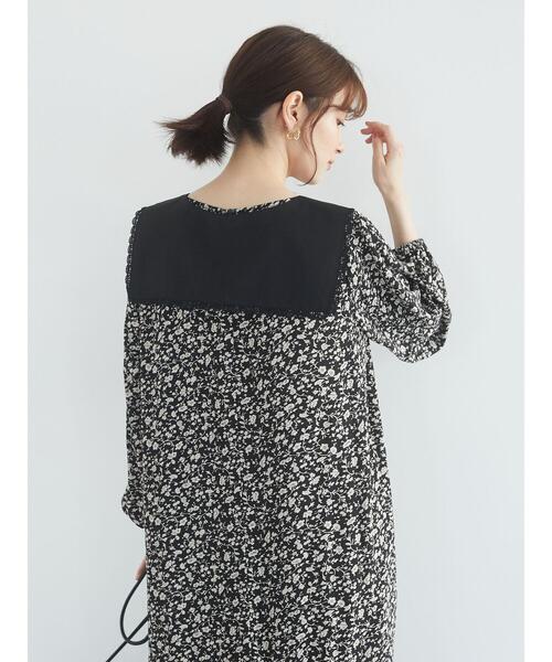 RAY CASSIN FAVORI(レイカズンフェバリ)の「・RAY CASSIN SET2点ツケエリ×フラワーワンピ*(ワンピース・レディース・ブラック/レッド/ネイビー・FREE)」の8枚目の写真