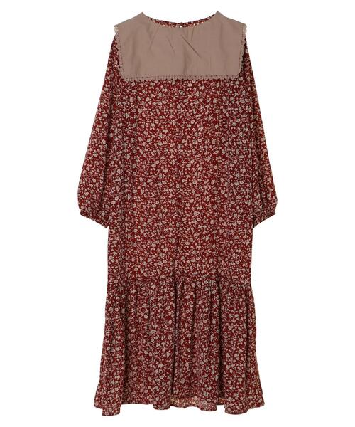 RAY CASSIN FAVORI(レイカズンフェバリ)の「・RAY CASSIN SET2点ツケエリ×フラワーワンピ*(ワンピース・レディース・ブラック/レッド/ネイビー・FREE)」の13枚目の写真