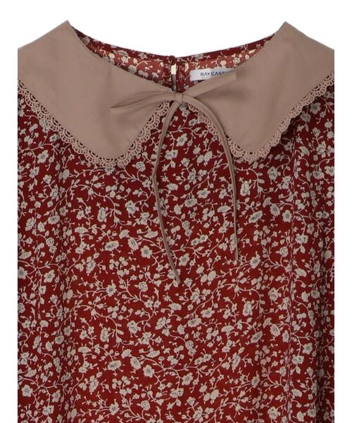 RAY CASSIN FAVORI(レイカズンフェバリ)の「・RAY CASSIN SET2点ツケエリ×フラワーワンピ*(ワンピース・レディース・ブラック/レッド/ネイビー・FREE)」の10枚目の写真