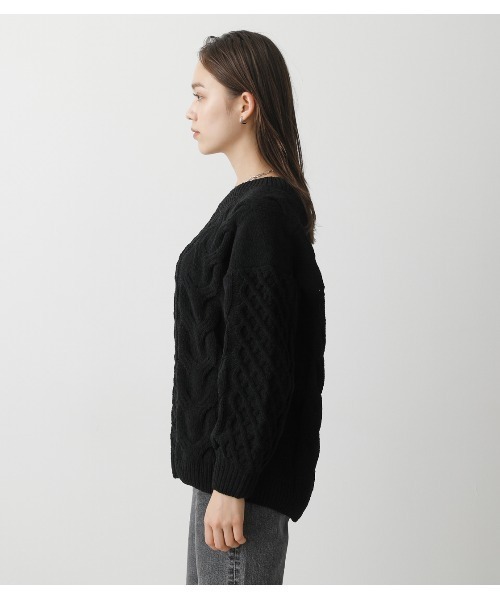 新品❤️ANEWブラック XL ジップアップセーター A.PRESSE / Wool Knit Crew Neck Sweater（25AAP-03-07） - IMA:ZINE