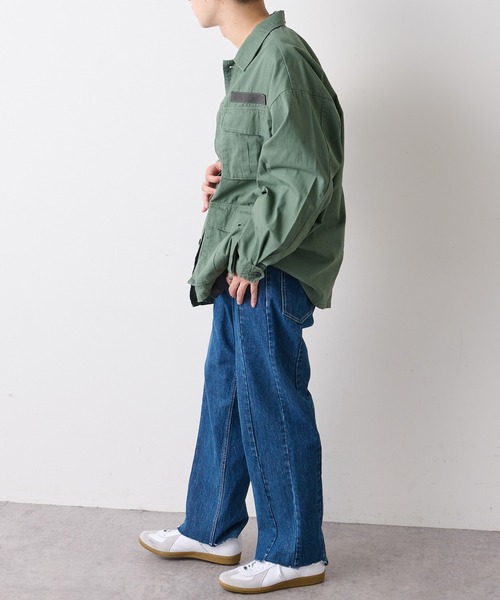 DISCOAT（ディスコート）の「リップストップM65ファティーグジャケット（ミリタリージャケット・メンズ・ブラック/カーキ・MEDIUM/LARGE）」の8枚目の写真