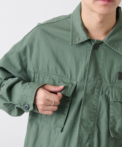 DISCOAT（ディスコート）の「リップストップM65ファティーグジャケット（ミリタリージャケット・メンズ・ブラック/カーキ・MEDIUM/LARGE）」の14枚目の写真