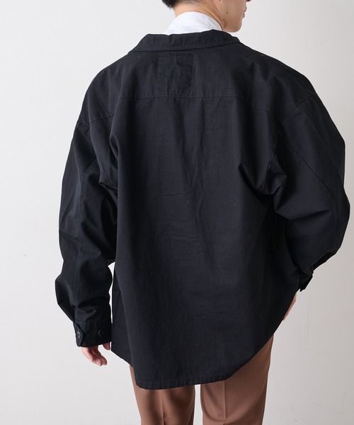 DISCOAT（ディスコート）の「リップストップM65ファティーグジャケット（ミリタリージャケット・メンズ・ブラック/カーキ・MEDIUM/LARGE）」の3枚目の写真