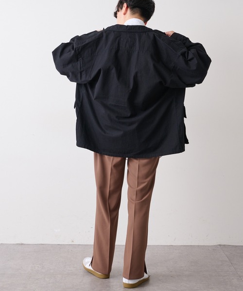 DISCOAT（ディスコート）の「リップストップM65ファティーグジャケット（ミリタリージャケット・メンズ・ブラック/カーキ・MEDIUM/LARGE）」の5枚目の写真