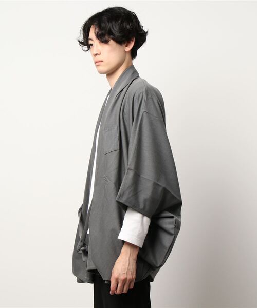 カヤ(カヤ)の「【カヤ】そぞろ日和メンズ羽織(カーディガン/ボレロ・メンズ・グレー/ブラック/ブラウン/ベージュ・FREE)」の5枚目の写真