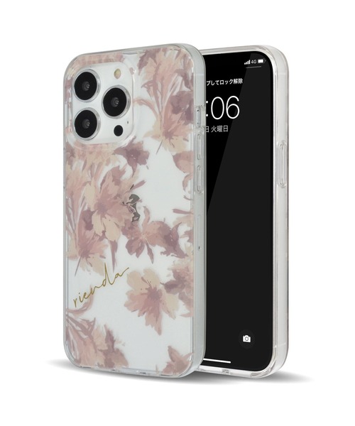 rienda（リエンダ）の「iPhone14 iPhone14Pro iPhoneSE (第2世代/第3世代) iPhone13Pro iPhone13 iPhone8/7/6s/6 rienda [TPUクリアケース/Dress Flower] スマホケース（スマホケース/カバー・レディース・ホワイト/ピンク・K/A/O/N）」の5枚目の写真