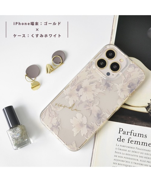 rienda（リエンダ）の「iPhone14 iPhone14Pro iPhoneSE (第2世代/第3世代) iPhone13Pro iPhone13 iPhone8/7/6s/6 rienda [TPUクリアケース/Dress Flower] スマホケース（スマホケース/カバー・レディース・ホワイト/ピンク・K/A/O/N）」の13枚目の写真