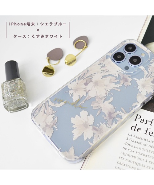 rienda（リエンダ）の「iPhone14 iPhone14Pro iPhoneSE (第2世代/第3世代) iPhone13Pro iPhone13 iPhone8/7/6s/6 rienda [TPUクリアケース/Dress Flower] スマホケース（スマホケース/カバー・レディース・ホワイト/ピンク・K/A/O/N）」の14枚目の写真