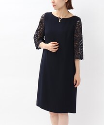 UNTITLED | レーススリーブツイルワンピース(ワンピース)